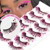 New Christmas Sequins False Eyelashes Halloween Stage Makeup Thick Colored Eyelashes