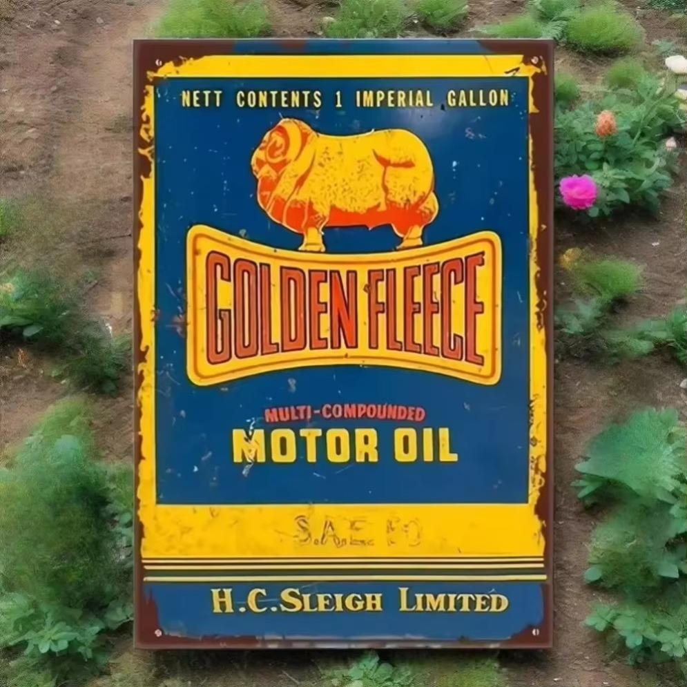 VintageFinished Metal Plate with PreDrilled Mounting  Vintage Metal Art  Ideal for Outdoor Spaces Garage Walls