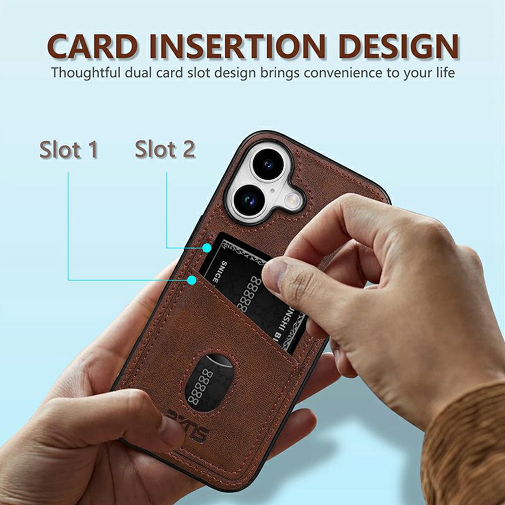 AZNS K1 Series For iPhone 17 Case Calf Texture Anti-Drop PU+TPU Phone Cover