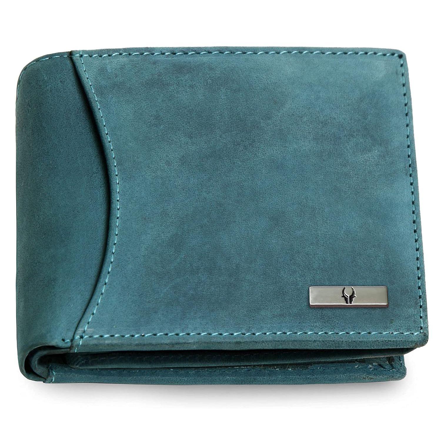 Кожаный кошелек для мужчин синий — фото 2