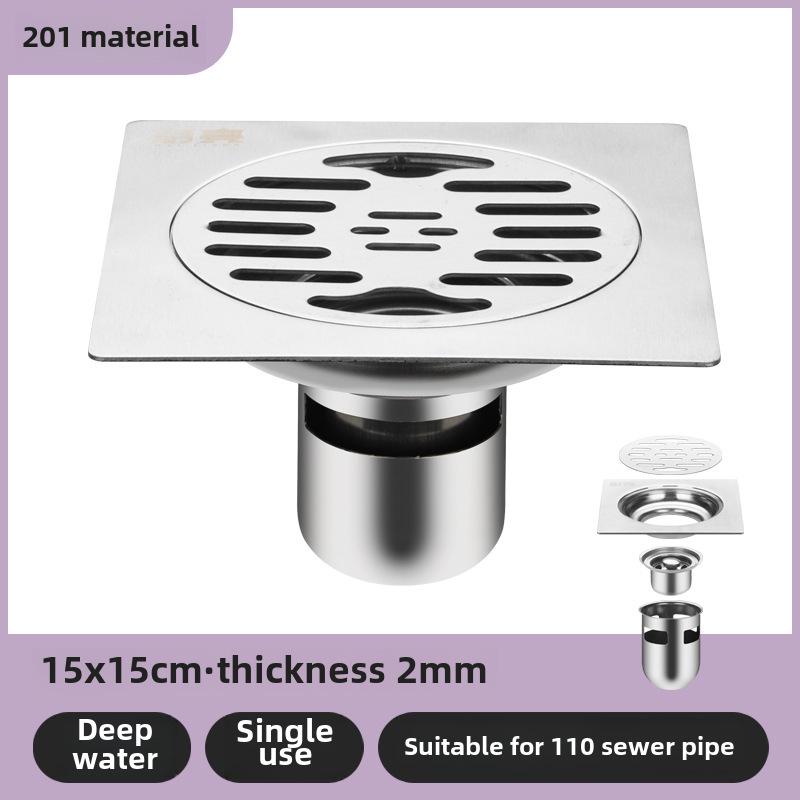 Sifon de podea din oțel inoxidabil 304, deodorant, pentru baie și mașină de spălat