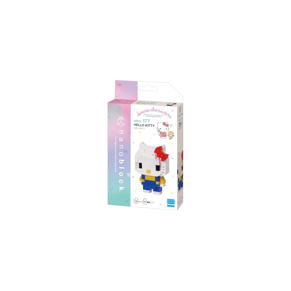 Kawada nanoblock Sanrio Characters Hello Kitty 140 Pieces Building Set for Ages 12 and Up