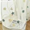 1PC NAPEARL French Countryside Style Flower Embroidered Sheer Curtain Comfortable Tulle for Living Room Bedroom Balcony Window Home Decor