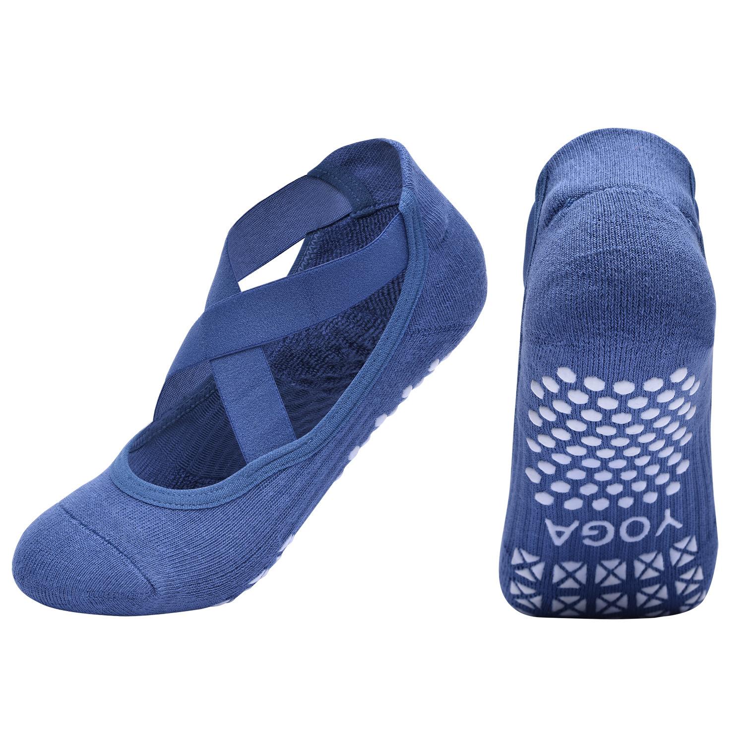 

1 пара хлопковых нескользящих носков для йоги, женские носки для балета, фитнеса, носки для занятий спортом, танцевальные носки, носки для спортзала, носки для пилатеса для женщин One Size