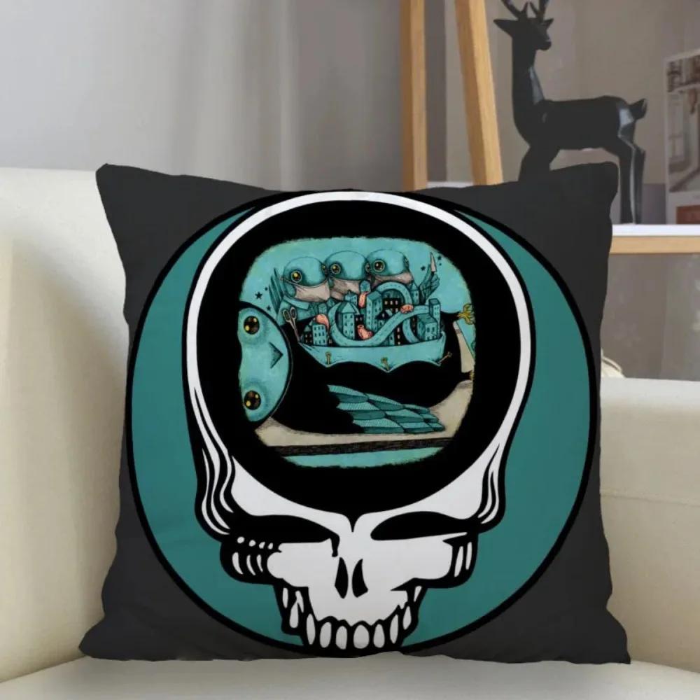 Poszewka na poduszkę Grateful Dead Dekoracja domu 45x45cm Zapinana na zamek kwadratowa poszewka na poduszkę Poszewka na poduszkę do rzucania