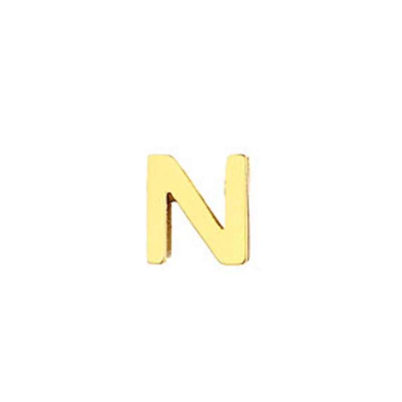 Stainless Steel Non-Fading English Letter Pendant Charms for DIY Jewelry, 26 Letters Available