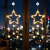 Gift for Holiday Decoration LED Christmas Window Star Decoration, Battery Operated Hanging Warm Winter Home Seasonal Lighting Lighted Shaped