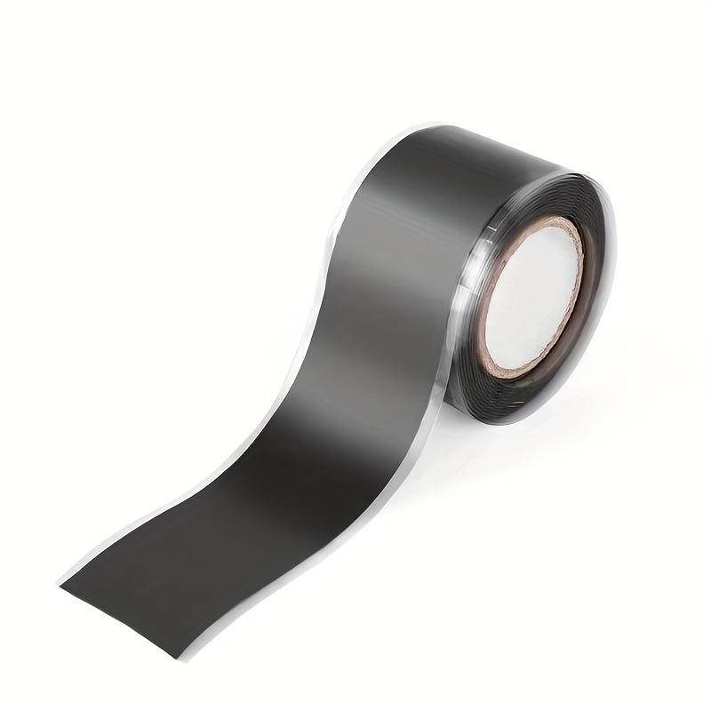 Self-Adhesive Silicone Pipe Repair Tape Waterproof Leak-Proof Black Sealing Tape with Thickened Adhesive & Easy-Use Dispenser for Quick Pipe Fixing