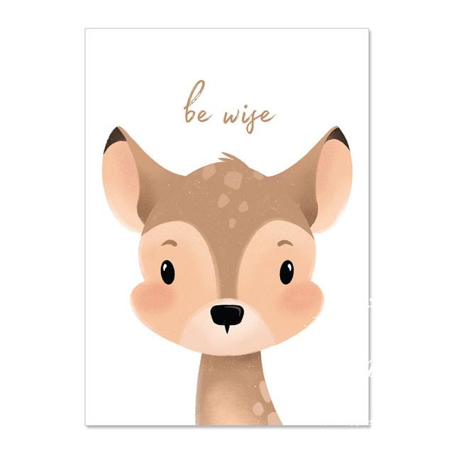 Zwierząt arkusze dekoracyjne obraz ścienny plakat artystyczny płótna dziecięce obrazy pokojowe do przedszkola dekoracyjne wydruki plakaty ścienne bez ramki