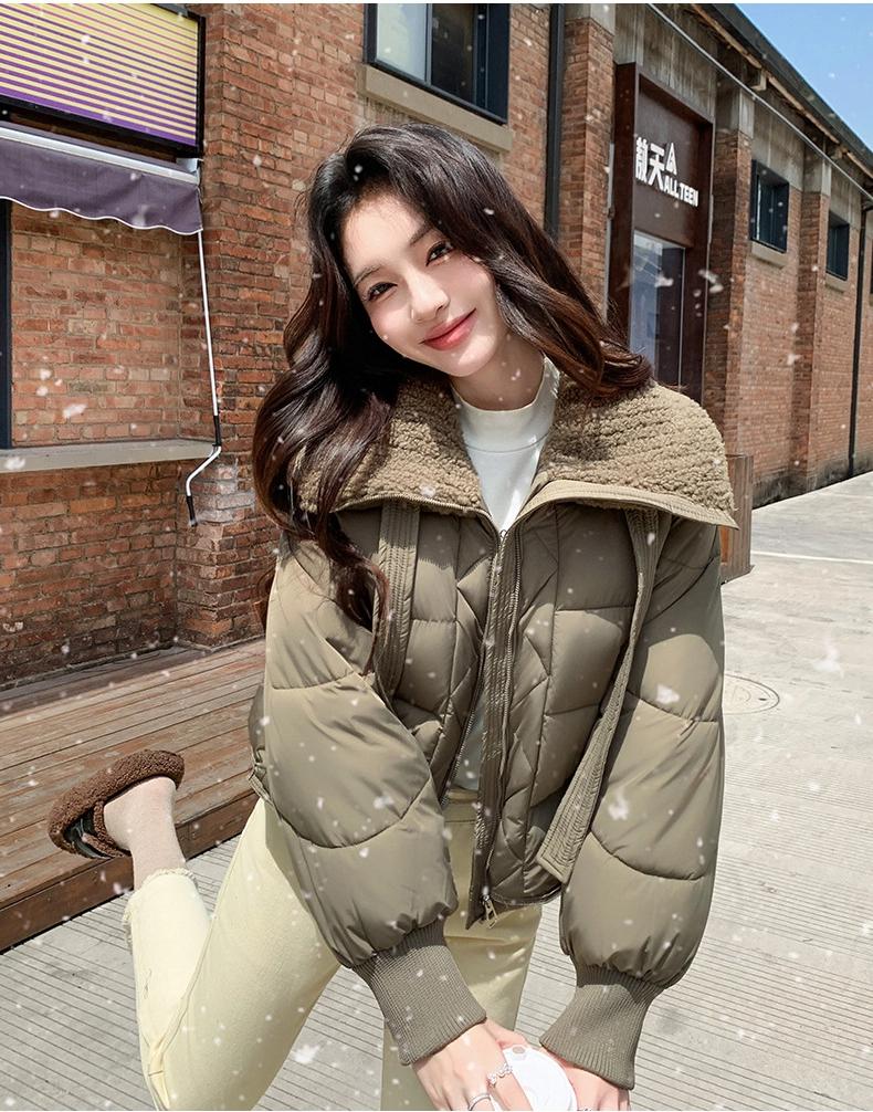 Women's Winter Thick Warm Down Jacket with Large Lapel