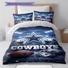 Dallas Cowboys Pattern Bedding Set Quilt Cover Pillowcase Home Decor Gift (1 * duvet cover + 2 * pillowcase, without core)