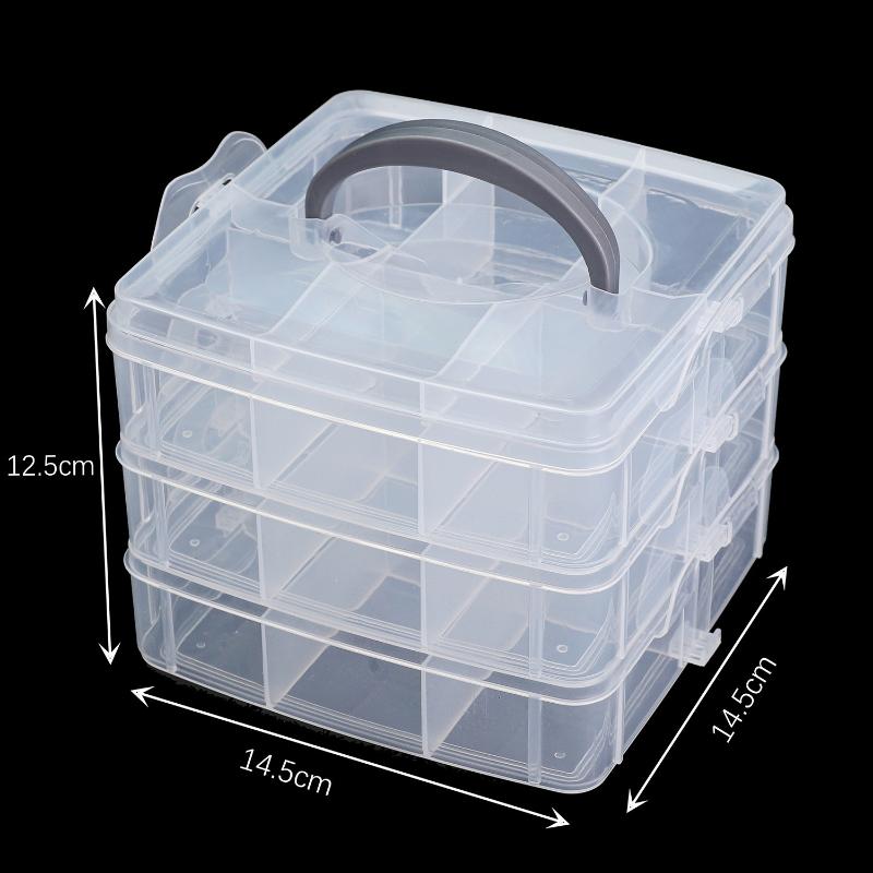 M-1pc Transparent and minimalist toy storage box dustproof and moisture-proof jewelry earrings and portable storage box 3650₽