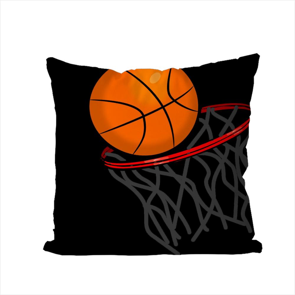 Poszewka na poduszkę do koszykówki na samochód, sofę, dekoracyjna do domu, dwustronny nadruk, pluszowa, kwadratowa poduszka dekoracyjna, poszewka na poduszkę