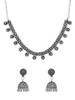 Traditionelles oxidiertes Silber Kohlapuri Schmuck Choker Halsketten Set für Damen