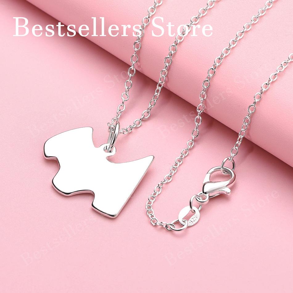925 sterling silver 16-30 inch cute little dog pendant necklace, women s accessories, fashionable wedding jewelry 40cm