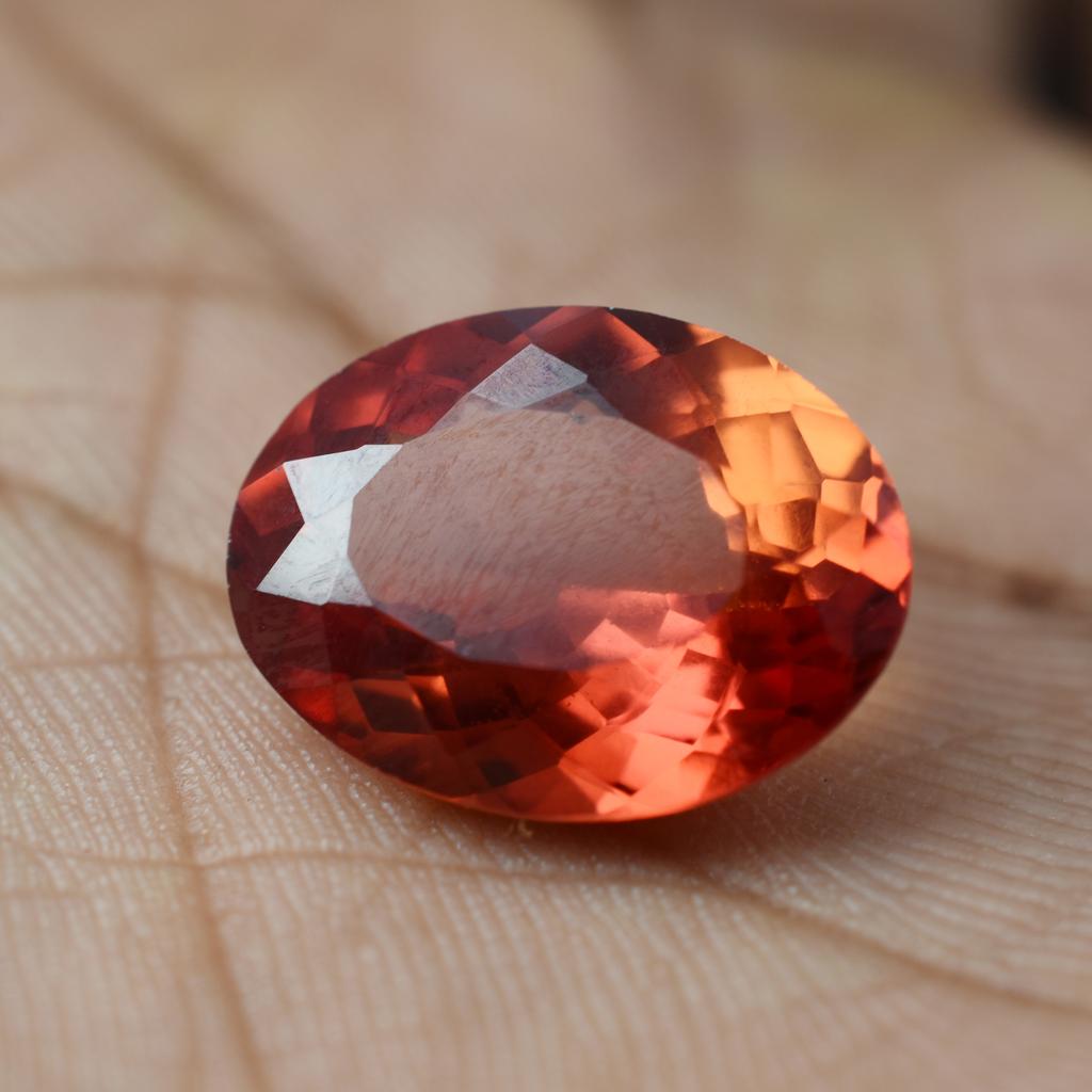 Natural Orange Sapphire 10.85ct Oval Cut Flawless Certified Loose Gemstone