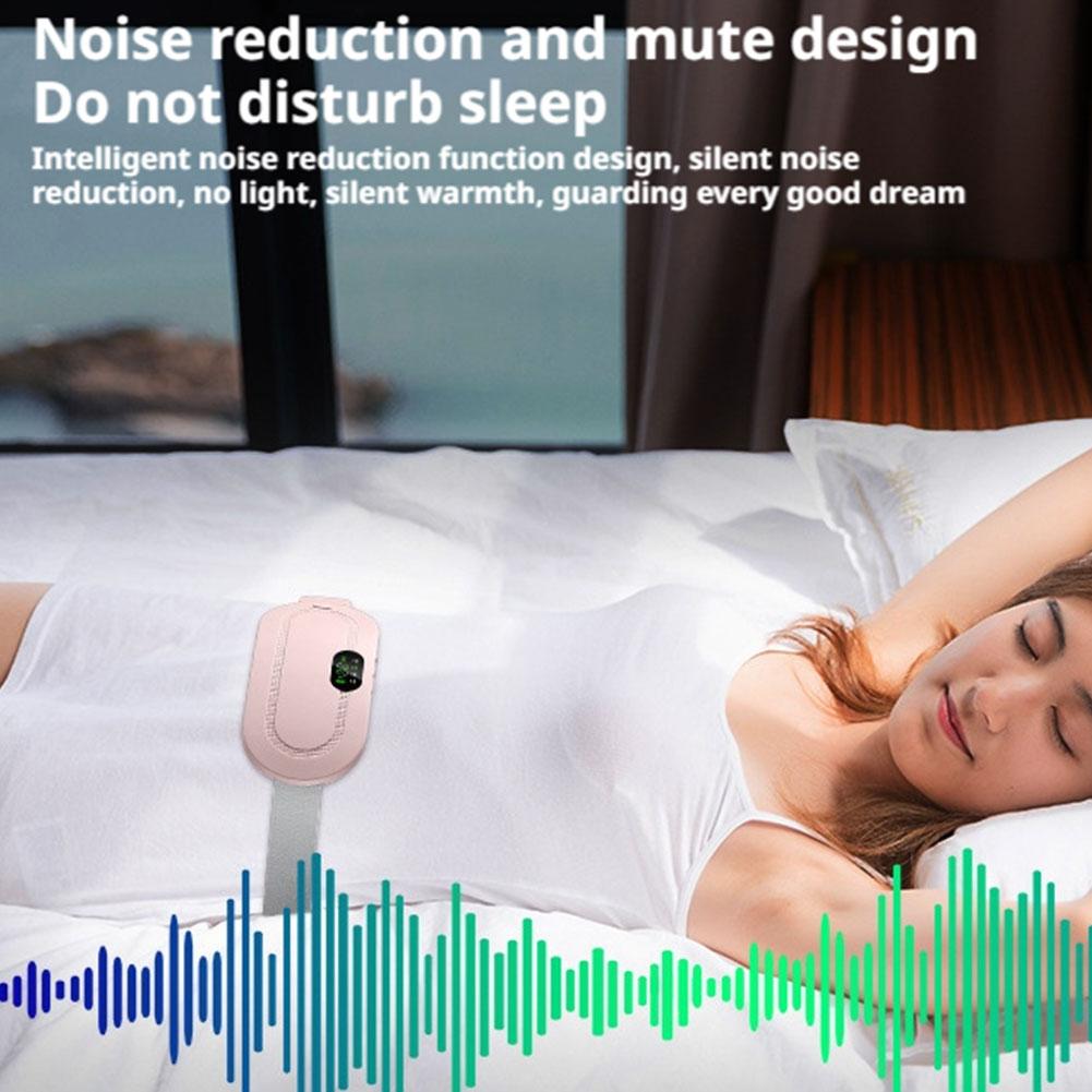 Electric Period Cramp Massager Vibrating Heating Belt for Menstrual Waist Stomach Abdominal Warm Palace Belt