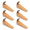 6pcs Door Stopper Wedge Polished Glossy Compact Wooden Firefighter Door Stopper for Home Apartment