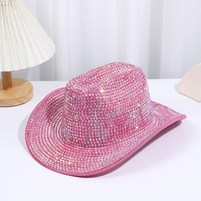 Top Hat Handmade Diamonds Colored Flash Diamonds Festival Ball Party Show Diamond Jazz Hat