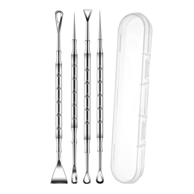 Remover Pimple Popper Tool Whitehead Popping Zit Nose Face Blemish Extractor Cleanser Blackhead Acne Needle Removing Treatment