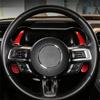 Red Carbon Fiber Car Steering Wheel Paddle Shifter Extend For Mustang 2015-