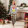 Print Cute Family Set Pajamas, Home Clothes, Family Set Long Sleeve Top Pants Set