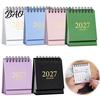 Academic Year Desktop Planner 2027-2028 Mini Standing Flip Desk Calendar, 18 Month from Jan. Cute Stationery for 2027 to Jun. 2028, Pocket Size