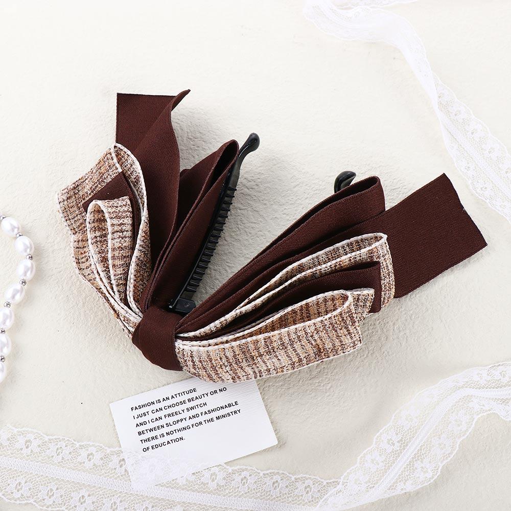 Fashion Design Resin Bow Banana Clip Korean Style Hair Wear Vertical Clip Women Hair Accessories