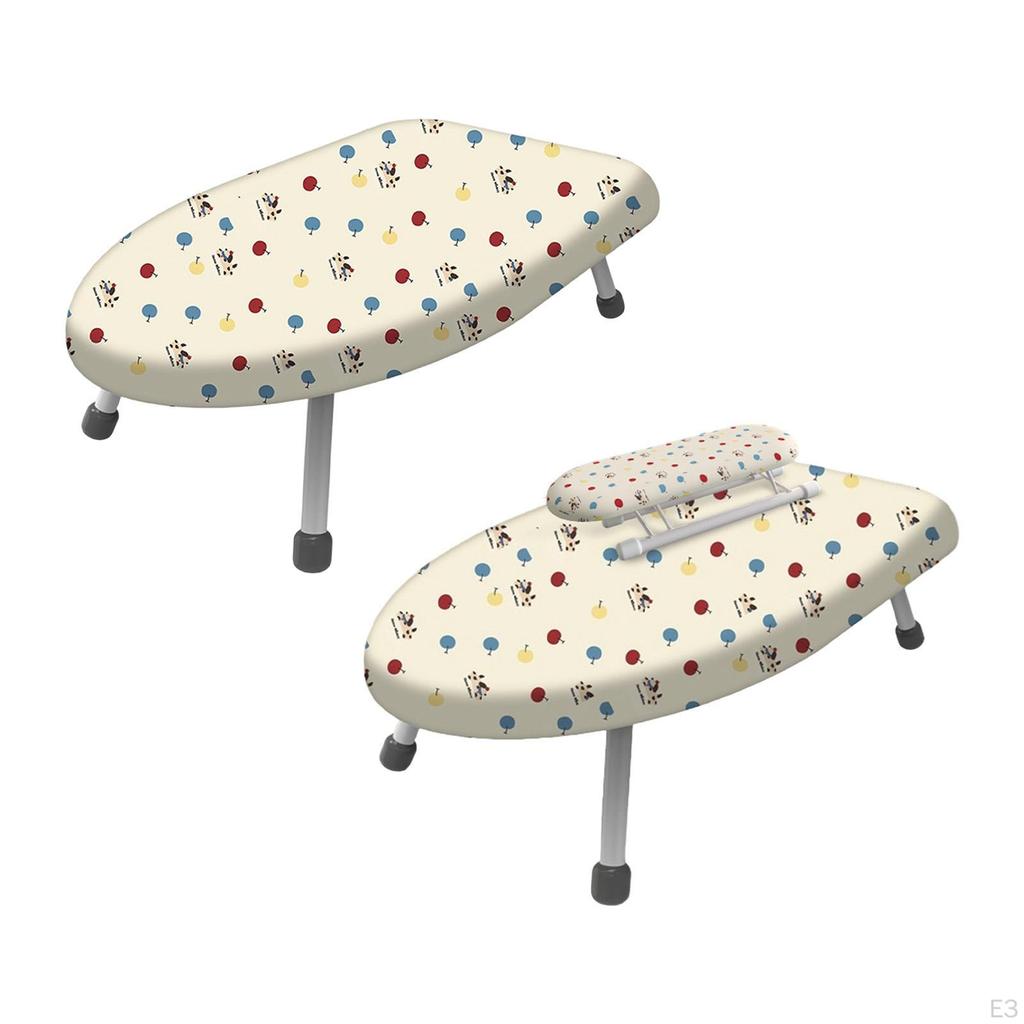 Small Tabletop Ironing Board Foldable Iron Heat Resistant Cover for Laundry Room