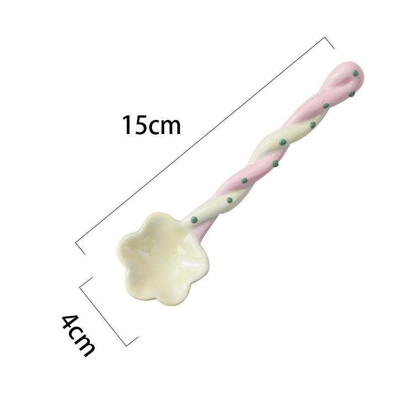 

Kawaii Ceramic Star Soup Spoon Cute Korean Ice Cream Hand Painted Dessert Spoon With Long Handle Kitchen Tableware Accessories жовтий