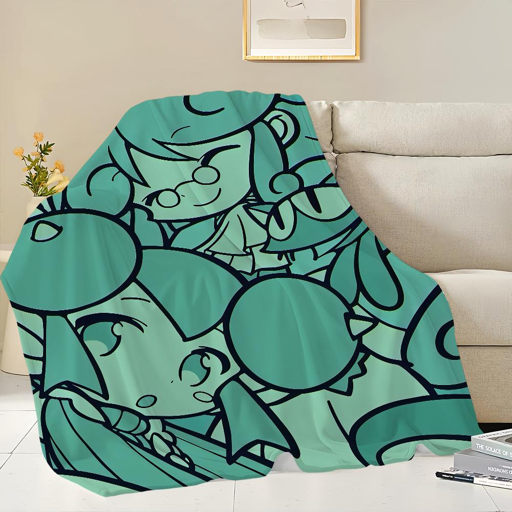 Game P-Puyo P-Puyo Blanket Flannel Warm Comfort Soft Plush Blanket For Picnic Beds Sofas Homes And Bedrooms