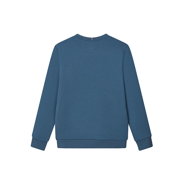 FILA Logo Embroidered Knitted Sports Crewneck Sweatshirt Men sweatshirt Starry-Blue F11M211202FDB