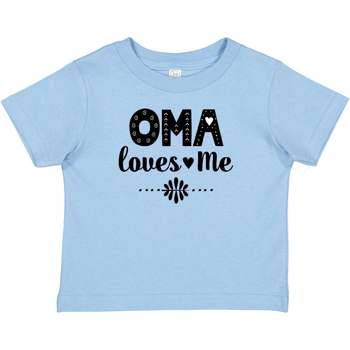 Inktastic Oma Loves Me Outfit Girl Grandchild Baby T-Shirt Clothes Girls Childs 140