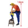 1/87 Personenfigur Langlebige Eisenbahn-Mikrolandschaft Arbeiter Statue Foto-Requisiten