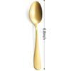 GoGeiLi Matte Gold Dessert Spoon Set, 6.8-inch Stainless Steel Satin Finish Gold Teaspoon, Coffee Espresso Spoon Set of 6, Dishwasher Safe