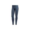adidas Pantalones deportivos sólidos de talle alto y corte ajustado para mujer, parte inferior, azul heritage GC8185