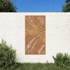 VidaXL Garden Wall Decoration 105x55 Cm Corten Steel Leaf Design 824493
