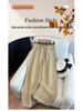 Spring 2026 Women's High-Waisted White Denim Wide-Leg Pants - Versatile, Loose, and Drapey for Petite Heights.