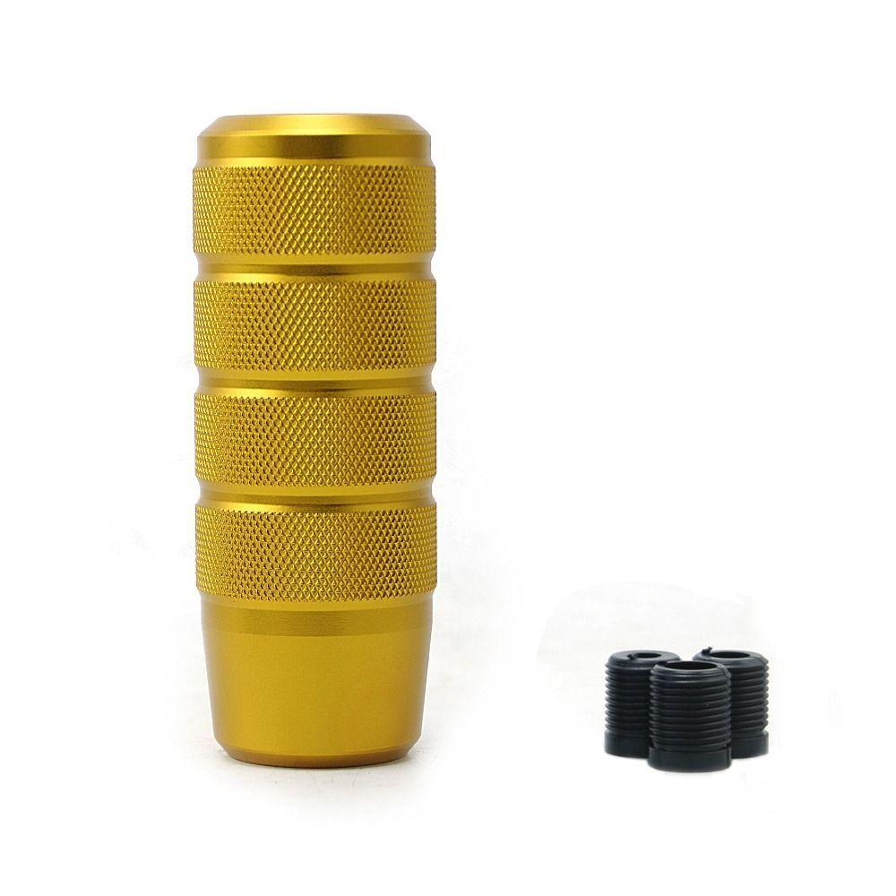 

95 мм Рифленая ручка переключения передач Нескользящая алюминиевая ручка переключения передач с ручной коробкой передач Ручка рычага переключения передач Универсальные автоаксессуары золотой