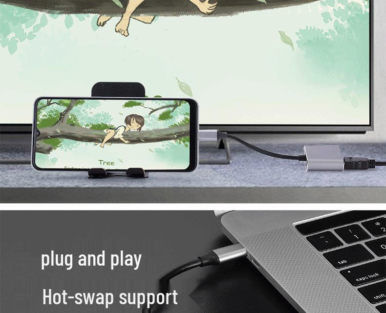USB-C To HDMI & VGA Dual Display 4K Adapter