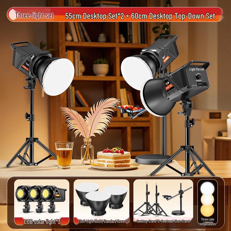 100W Food Photography Desktop Fill Light for Live Streaming & Constant Light Shooting