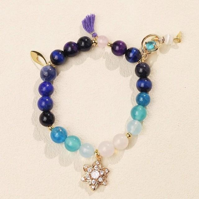 New Fashion Anime Jewerly Genshin Impact Wanderer Yae Miko Scaramouche Cosplay Fox Pendant Beads Bracelet Costume Props Gifts