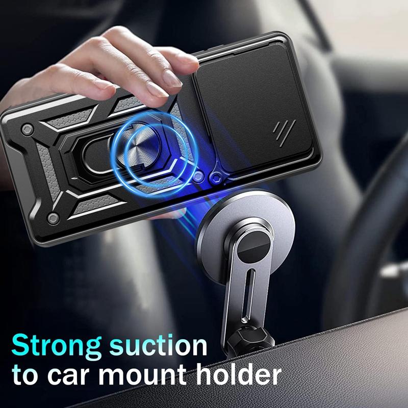 For POCO F7 Pro Case Car Magnetic Ring Stand Holder Phone Case For Xiaomi Mi Poco F7 Pro F7Pro Slide Camera Armor Back Cover