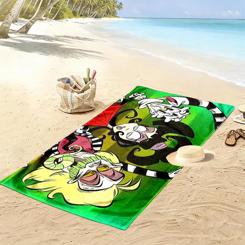Beetlejuice2 Print Beach Towel, Large Soft Quick Dry Towel for Beach Camping Swimming