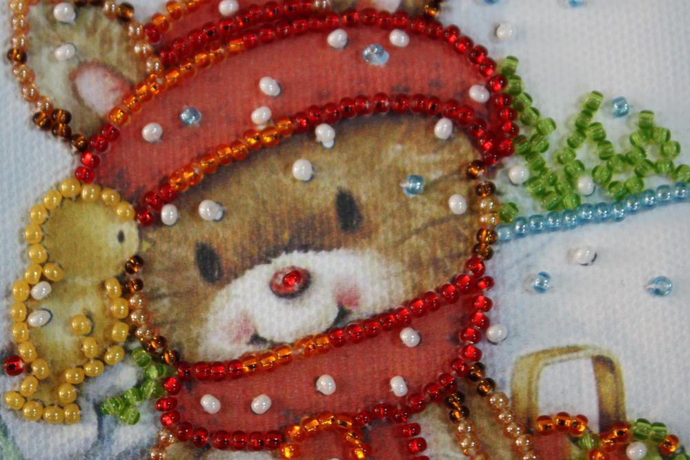 Bead Embroidery Kit Abris Art Postcard Holidays 140x84mm