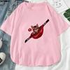Moda Harajuku Calle de Verano ropa para mujer Camiseta con Estampado de Dibujos animados chica suave acogedora Casual linda manga corta Camisa Kawaii