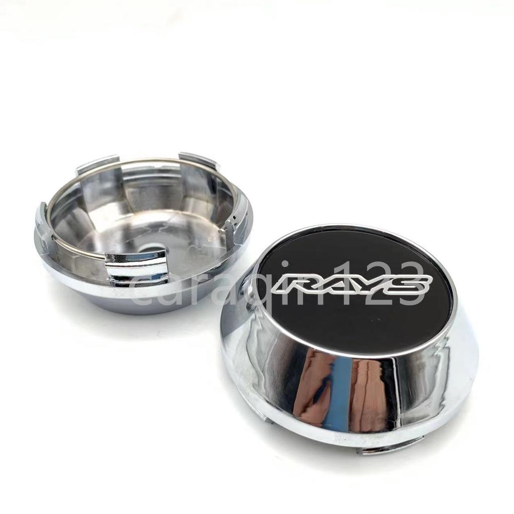 4pcs RAYS 65/60 mm Racing Car Wheel Center Hub Caps Car Emblem Badge Logo Wheel Center Cap label car styling accessories