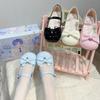 Summer new round head low heel bow daily student versatile daily cute fashion