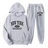 New Men's European & American Hoodie Sweatshirt Two-Piece Casual Sportswear Set