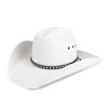 Vintage Striped Belt, European and American Style, Straw, Hard-shaped, Large Brim, Western Cowboy Hat, Waterproof, Sun-proof, Sunshade